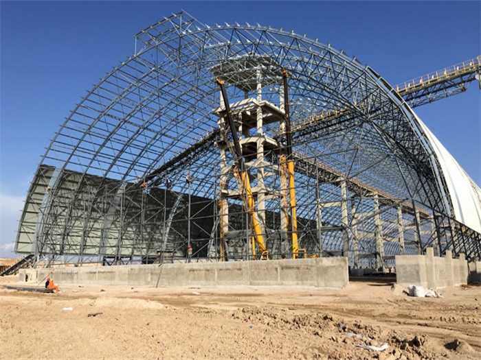 河东煤机油桶翘工程网架